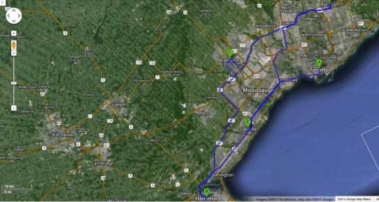 Planning your route can save you hundreds of dollars and hours of traffic time. Photo credit Google.